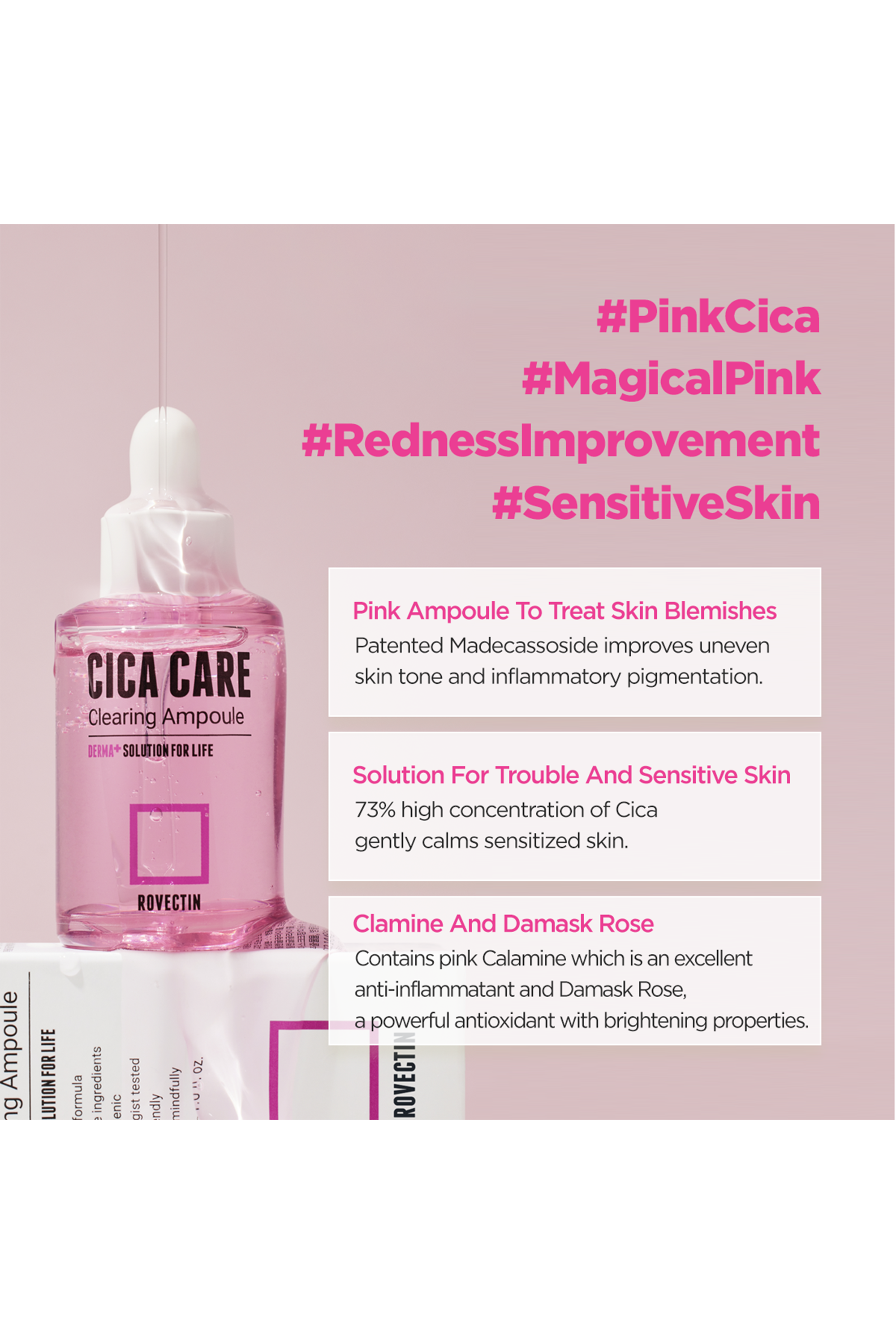 Cica Care Clearing Ampoule - Rovectin Skin Essentials