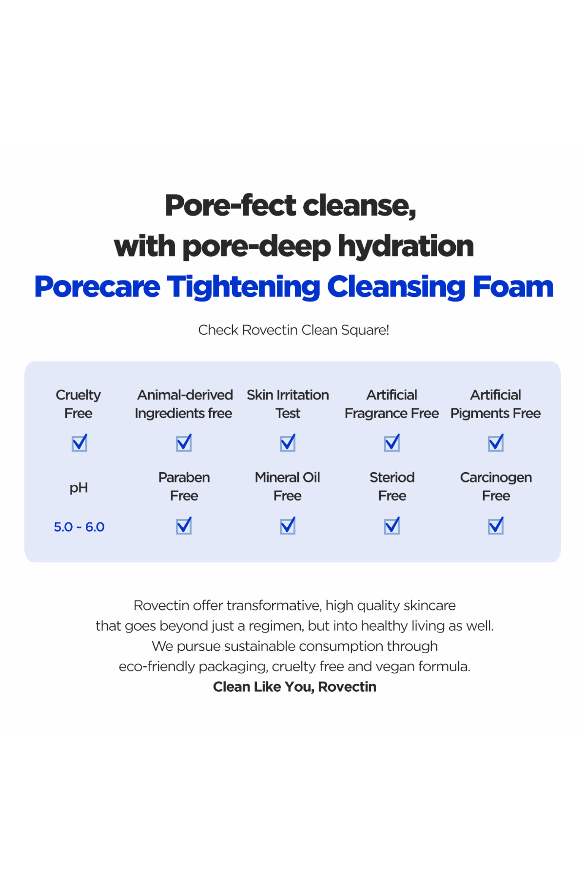 Pore Care Tightening Cleansing Foam - Rovectin Skin Essentials