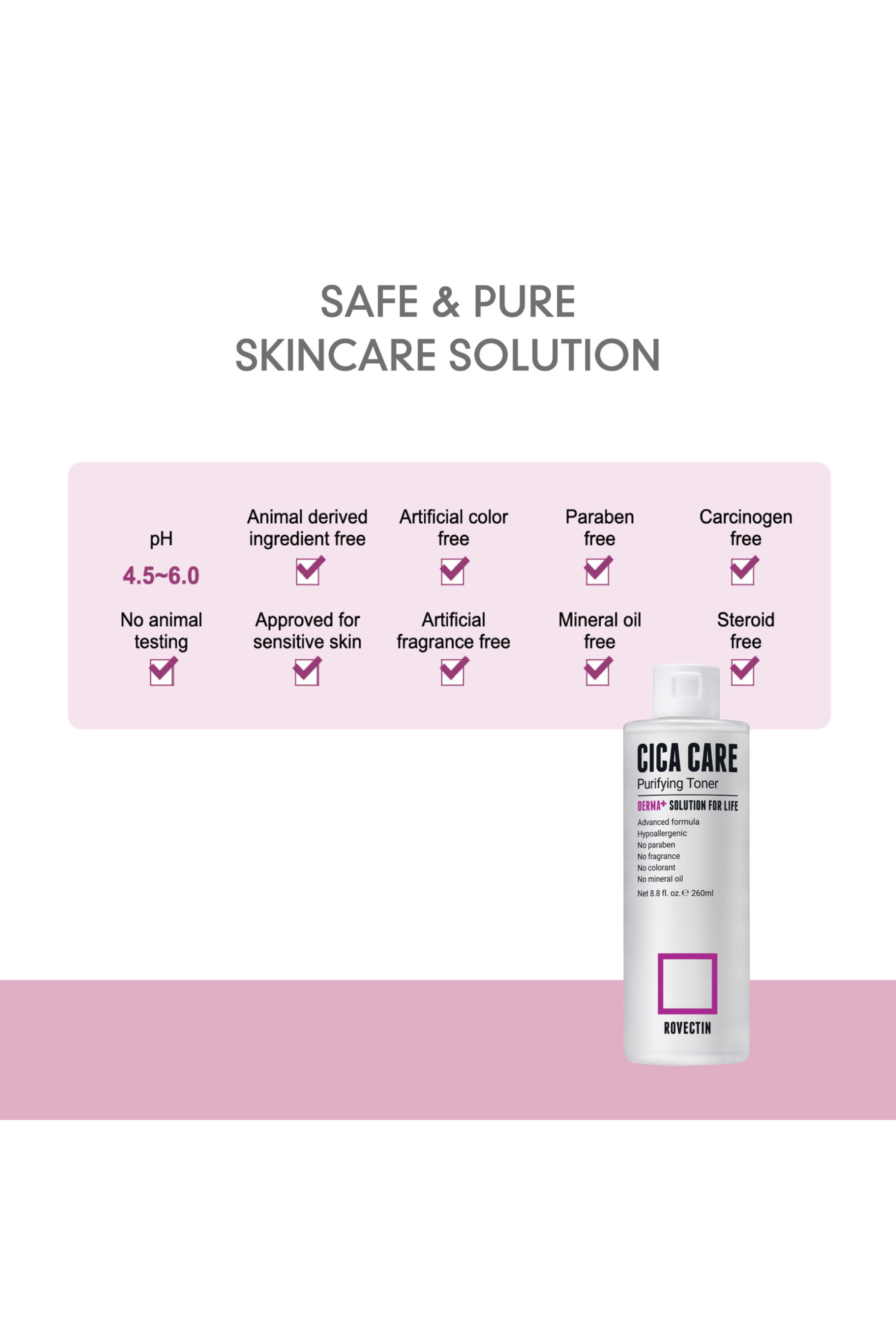 Cica Care Purifying Toner - Rovectin Skin Essentials